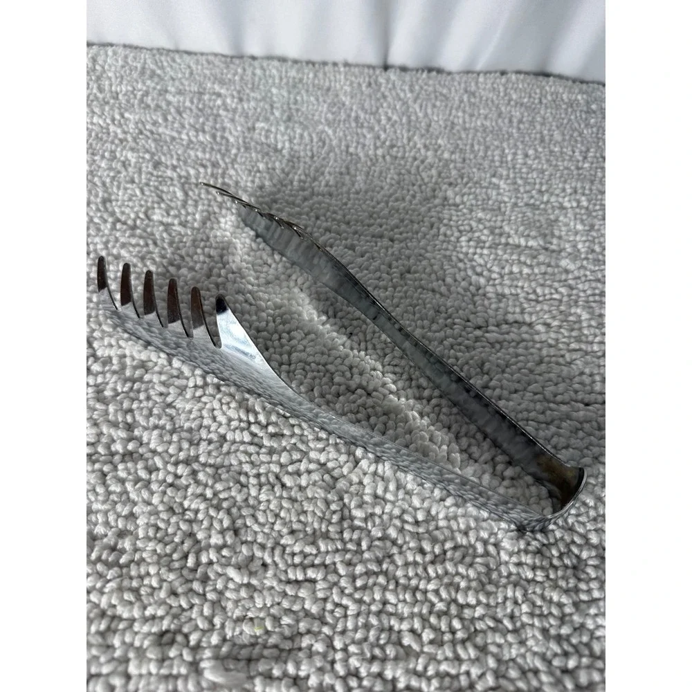 Vintage Ekco Chromium Plated Pasta Salad Tongs Claw Style USA Made‎ Silver Tone